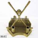 Decorative Brass Pen Holder, Golf Themed Design