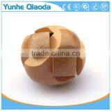 Factory Customize Wooden Luban IQ Test 3D Puzzle With Football Shape
