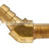 Barb x NPT Male 45 Degree Elbow Brass Hose Fittings thumbnail-1