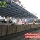 Modern 2 Car Aluminum Metal Frame Design Outdoor Gazebo Waterproof Folding Car Garage Carport for Sale thumbnail-5