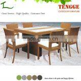Outdoor Furniture Rattan Wicker Outdoor Table and Chair Set thumbnail-1