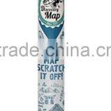 Detailed World Map With Scratch off Stickers Large Size and Tube Packaging AMA-08 thumbnail-6