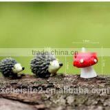 Cy307 Miniature DIY Fairy Garden Accessories 3pcs/set,two Hedgehog and One Mushroom thumbnail-1
