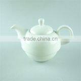 Stock Cheap White Ceramic Tea Cup Pot in One Hot Sale thumbnail-3