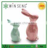 Cute Ceramic Rabbit Art,ceramic Rabbit Statue for Home Decoration thumbnail-4