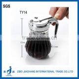 Mini Clear Cylinder Glass Oil Jar Oil Dispenser With Push Pull Cap thumbnail-1