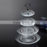 Crystal Glass Charge Plate With Metal Stand Rack Set for Wedding Party thumbnail-4