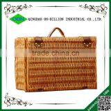 Cheap Vintage Rustic Outdoor Camping Basket Wicker Picnic Basket Set thumbnail-5