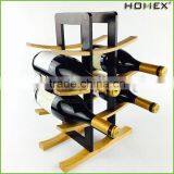 Curved Bamboo Designed Wine Stand Wine Rack Homex BSCI/Factory thumbnail-4