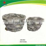 Plastic Lined Birch Plant Basket thumbnail-1