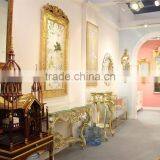 Hand Drawing Room Furniture Baroque Style Hallway Console Table and Mirror thumbnail-2