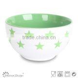 Solid Glaze Ceramics Cereal Bowl With Star thumbnail-1