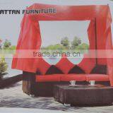 Moder PE Wicker Sectional Sofa Rattan Sofa With Canopy thumbnail-1