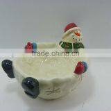 Newest Hot Sale Ceramic Snowman Bowl