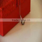 17'' 12-13mm Black Tahitian Big Pendant Pearl Necklace thumbnail-1