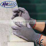 NMSAFETY13 Gauge Grey Palm Knit Work Gloves/Crinkle Latex Coated Glove/Latex Garden Glove thumbnail-1