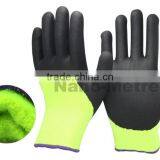 NMSAFETY Nappy Acrylic Double Liner Winter Foam Nitrile Glove