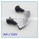 Stainless Steel Double Blade Cheese Cutter Carving Knife Mezzaluna Chopper With Black Handle thumbnail-1