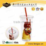 Promotional Wide Mouth Ldpe Squeeze Plastic Juice Cup thumbnail-1