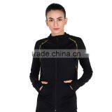 China Factory Women Fitness Wear With Hooded Elastic Breathable Outer Sports Jackets Comfortable thumbnail-2
