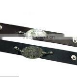 Custom Words Charms Leather Bracelet,antique Men Leather Bracelets,stylish Leather Wristband thumbnail-3