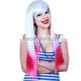 MGOO Low MOQ Synthetic Women Long Natural Straight Hair Lace Front Halloween Cosplay Costume Wig thumbnail-4
