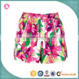 Wholesale 4 way stretch women tropical floral print board shorts beach shorts