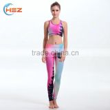 HSZ-YD46014 Absolutely Brilliant Leggings Sexy Gym Tank Top Wholesale Yoga Bra Pants Set Sport Wear For Women 2016