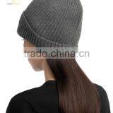 2016 Women Winter Grey Cashmere Hat Cashmere Wool Beanie Cap thumbnail-1