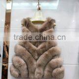 New Fashion Winter Natural Fur Vest Lady Genuine Fox Fur Coat For Women's Best Real Jacket Warm Waistcoat thumbnail-2