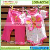 OEM Factory or Stocked Designs New Design Baby Summer Clothing Set Baby Toddler Clothing Bodysuit Pant Set Baby Rompers thumbnail-2