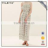 Factory Custom Made Strapless Ruffle One Piece Sexy Ladies Fashion Jumpsuit thumbnail-2