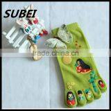 Korea Cartoon Cotton Toe Socks Male Sports Socks thumbnail-1