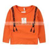 Wholesale Spring Cotton Long Sleeves Boys Kids Round Neck T-shirt thumbnail-2