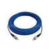 ST / UPC - ST Indoor Armoured Fiber Optic Patch Cord With Blue , LSZH Jacket thumbnail-1