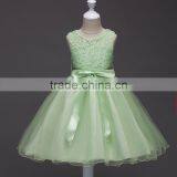 Wholesale Latest Frock Design Lace Flower Wedding Birthday Party Dress for Baby Girl thumbnail-6