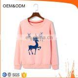 Pink Nylon Fashion Sweatshirt Digital Print Pullover thumbnail-2