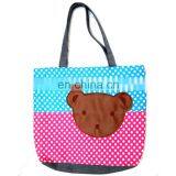 PU Decoration China Made Fashion Bear Dots Cotton Bag thumbnail-1