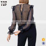 Womens Blouses 2017 Polka-dot Women Long Sleeve Blouse Tops Women thumbnail-3
