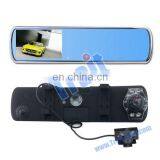 HD 720P Night Vision Recorder Dash Cam 2 Channel Car DVR Rearview Mirror Camera thumbnail-1
