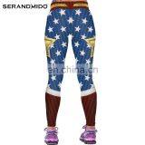 Wonder Woman Sport Fitness Costume High Waist Stretch Gym Trousers Workout Leggings thumbnail-4
