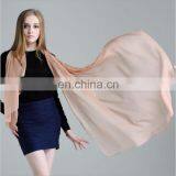 2017 certificate pure color long scarf summer lady sunscreen beach towel 100% silk sarong/pareo