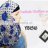 Make by Factory Fashion Polyester Turkish Chiffon Medium Lady Scarf New Design thumbnail-1
