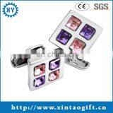 Fashionable Custom Metal Crystal Cufflinks for Sell thumbnail-1