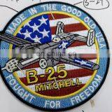 ,iron on USA Sew-On Uniform Military Embroidery Patch for Clothes, Round Embroidered Emblems Badge