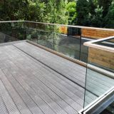 Frameless glass railing with U channel