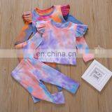 Newborn Baby Girls Boys Tie-dyeing Outfits Autumn Spring Long Sleeve Tops T Shirt + Pants Ribbed Children Clothing Set 1-5Years thumbnail-7