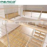 Custom Design Indoor Outdoor Terrace 304 Pipe Balustrade Stainless Steel Balcony Tube Railing thumbnail-2