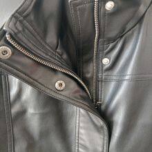 Spring/autumn Stand Collar Women' Handsome Eco Leather Motorcycle Biker Jacket thumbnail-4