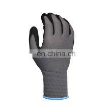 EN388 4121 13G Nylon Liner Nitrile Work Gloves With Sandy Coating thumbnail-5
